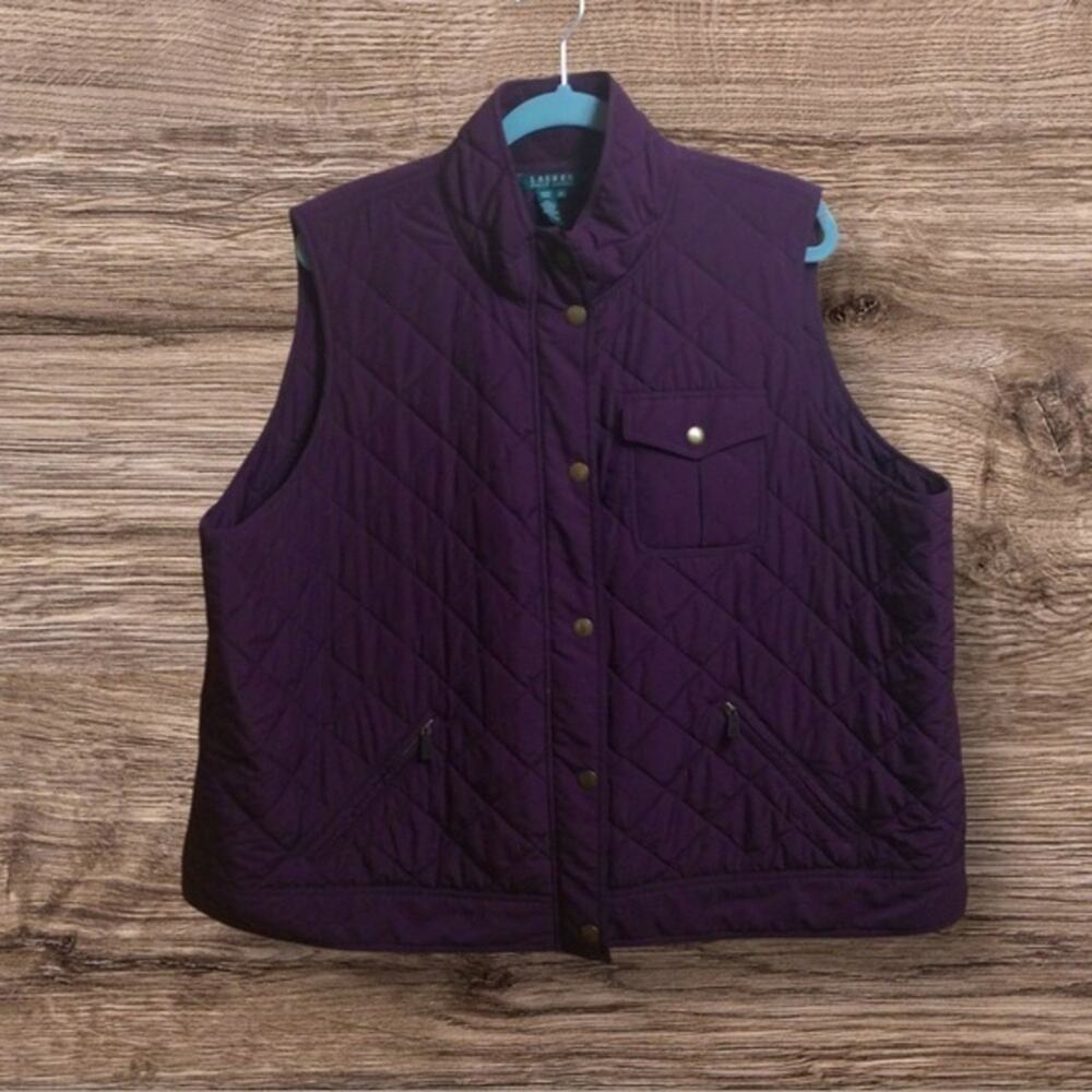 Lauren Ralph Lauren maroon/burgundy quilted vest. 3X.